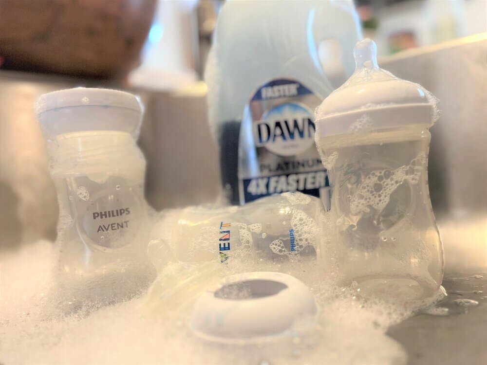 baby bottles with dawn
