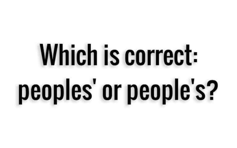 Which Is Correct Peoples Or People s Information For Purpose Be 