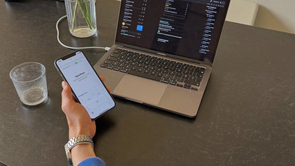 Person running a security scan on their Android phone