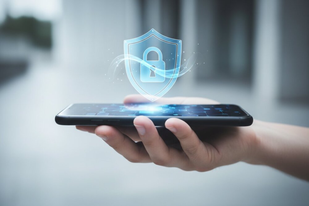 Enabling a strong security mode on a smartphone to protect against fake cell towers